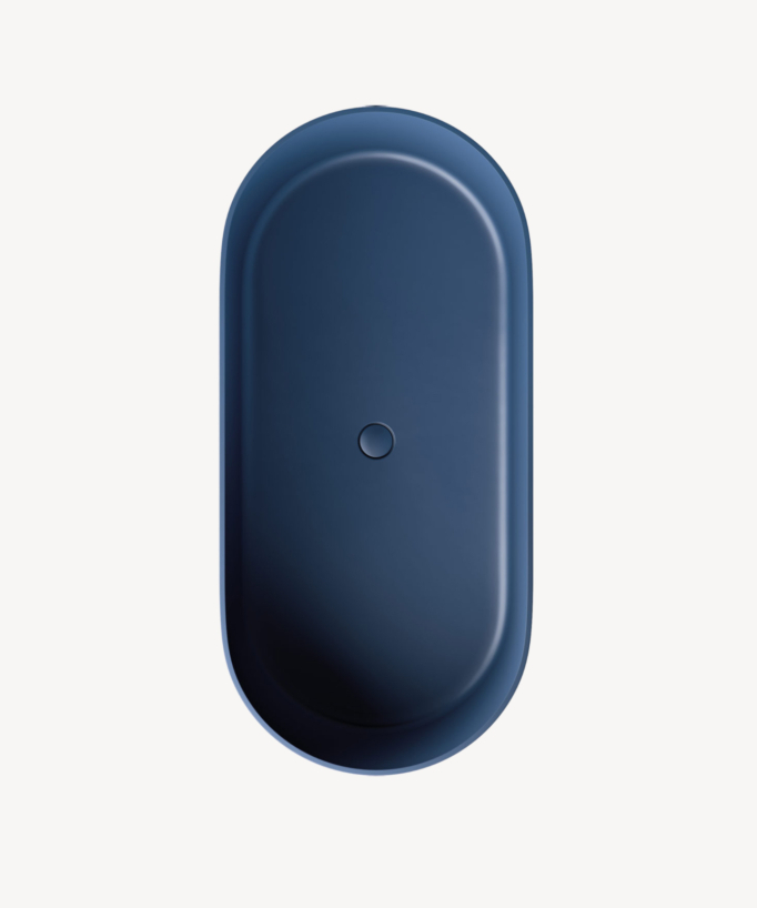 Ovo - freistehende Badewanne oval Blau