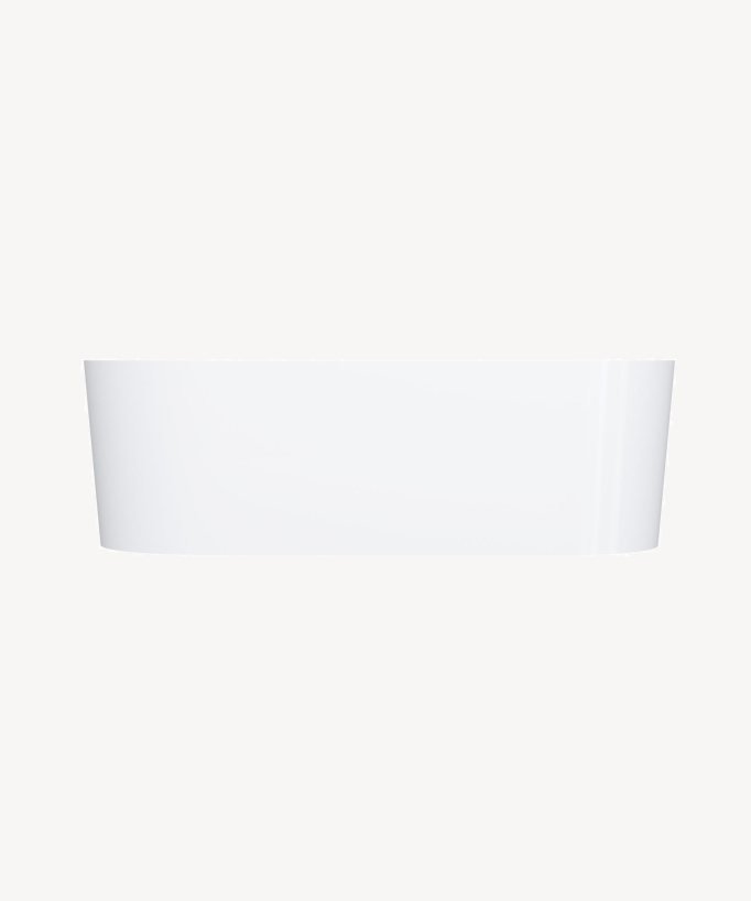Ovo - Freistehende Badewanne oval Weiß glänzend