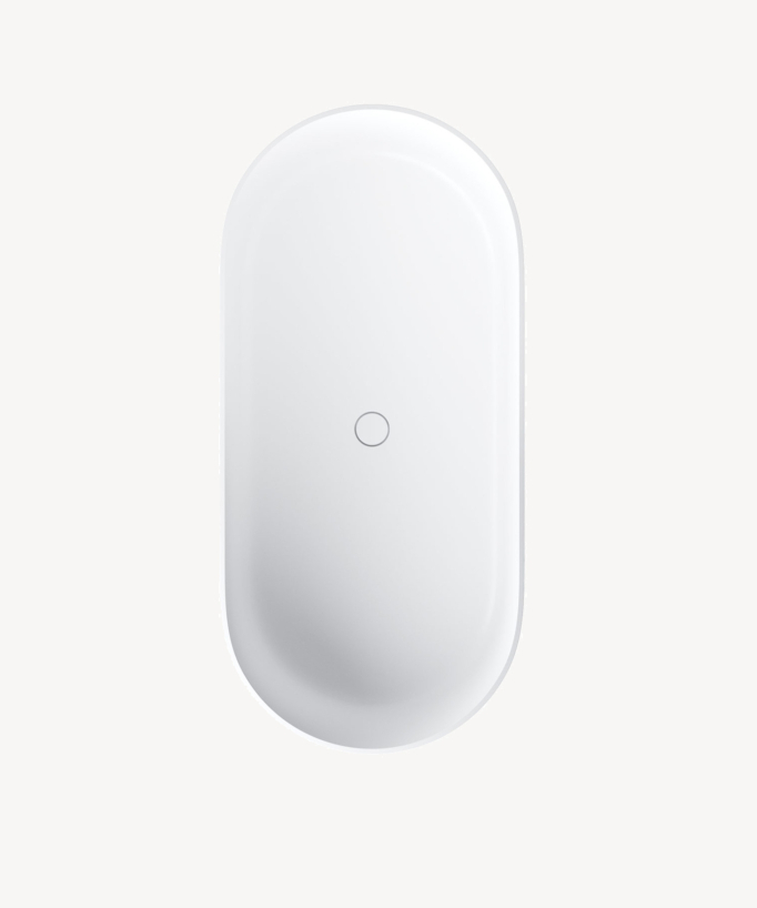 Ovo – Freistehende Badewanne oval Weiß matt