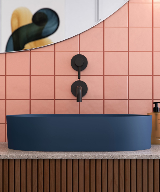 Ovo – Aufsatzwaschbecken Blau