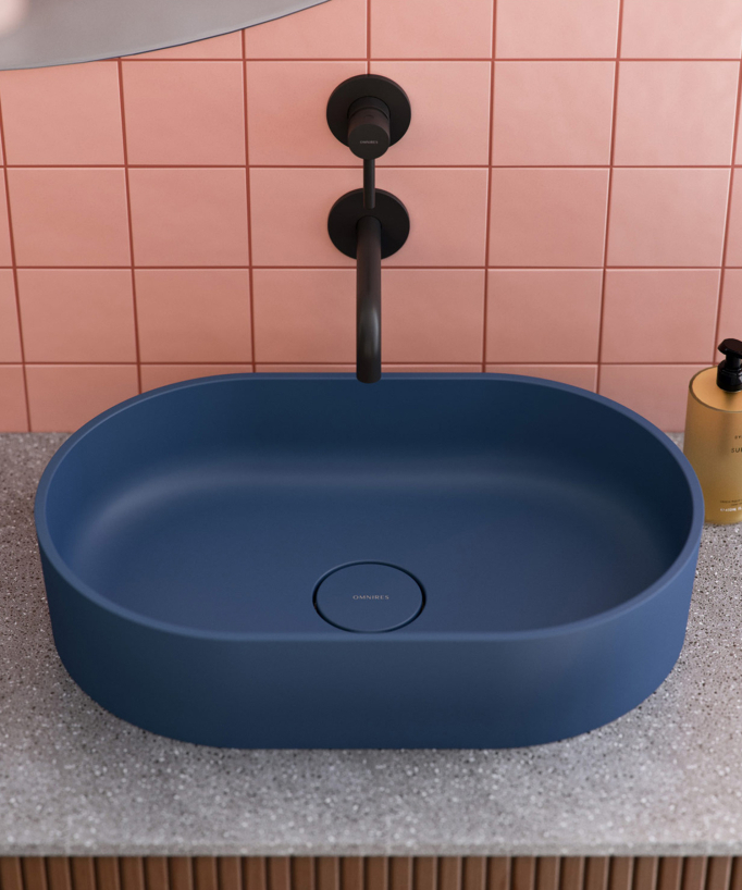 Ovo – Aufsatzwaschbecken Blau