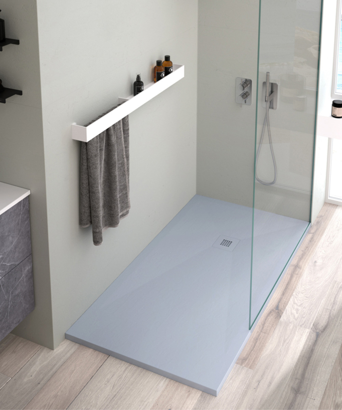 Duschwanne Stone Plus - Schiefer-Optik Grau