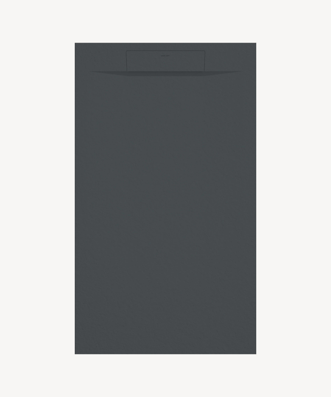 Receveur de douche anthracite Zeus, offrant une texture pierre et une forme rectangulaire