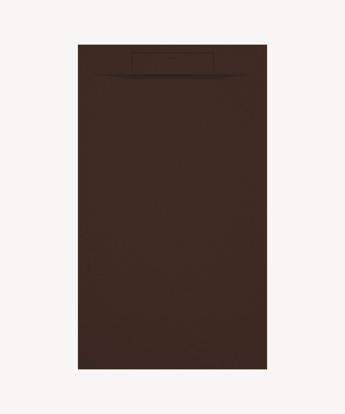 Receveur de douche chocolat extra plat à la texture pierre