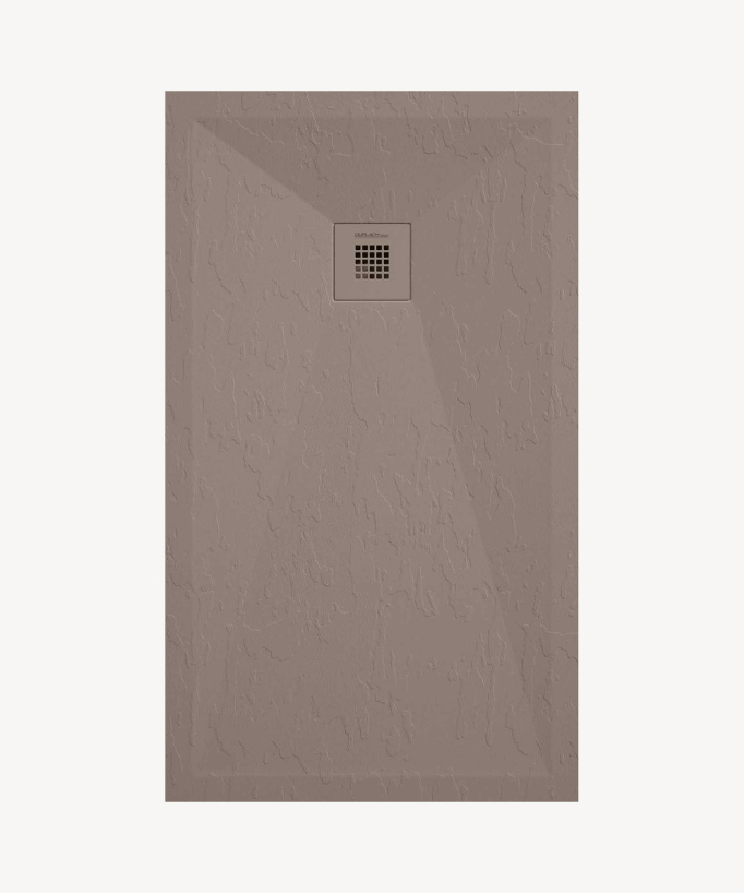 Duschwanne Sand, Schieferoptik Stone Plus, farblich passender Ablaufrost