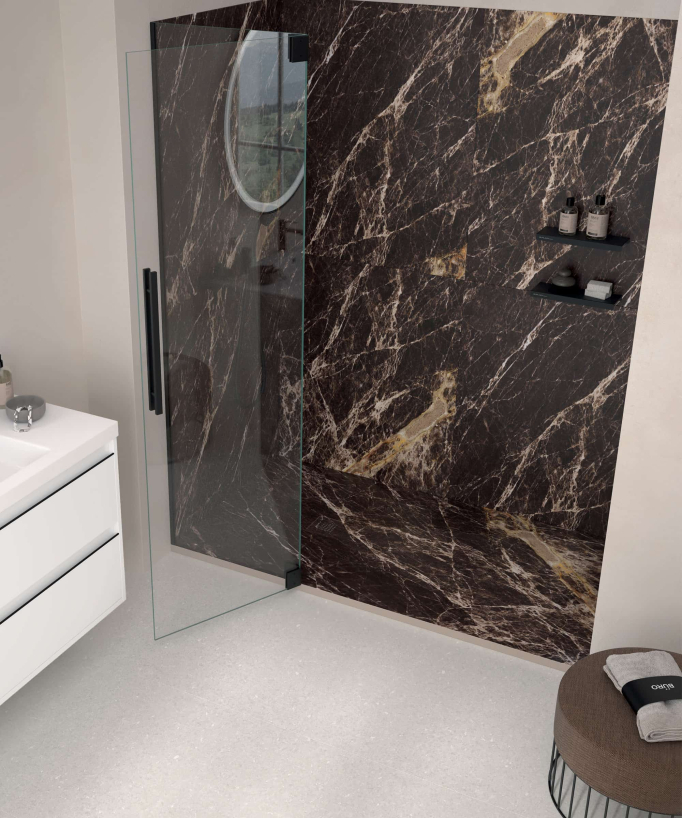 Duschwanne Empereur Braun, Stone 3D Glatt-Finish