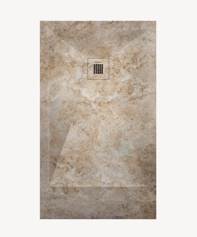Duschwanne Steinzeug-Optik, Stone 3D Glatt-Finish