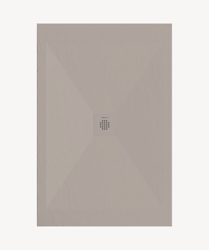 Duschwanne Sand, Schieferoptik Stone SORTY, farblich passender Ablaufrost
