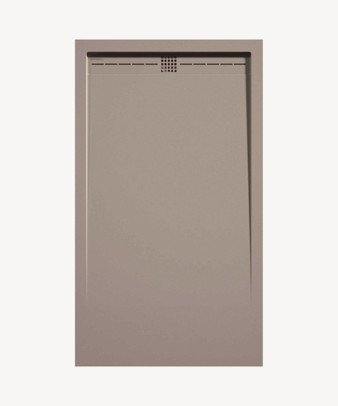 Duschwanne Sand, Glatt-Finish Stone CACH, farblich passender Ablaufrost