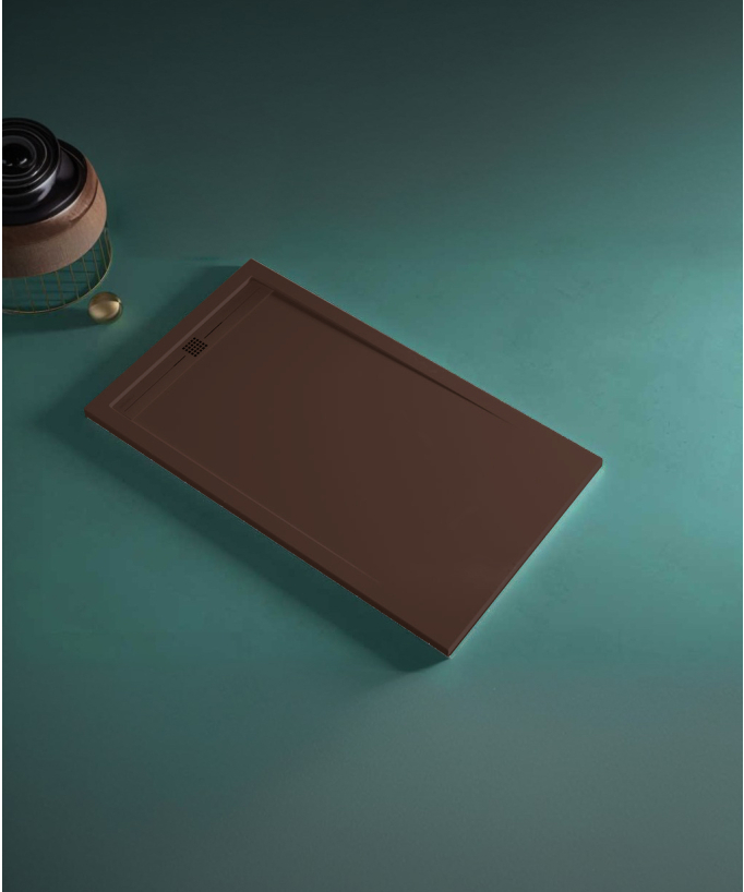 Duschwanne Schokolade, Glatt-Finish Stone CACH