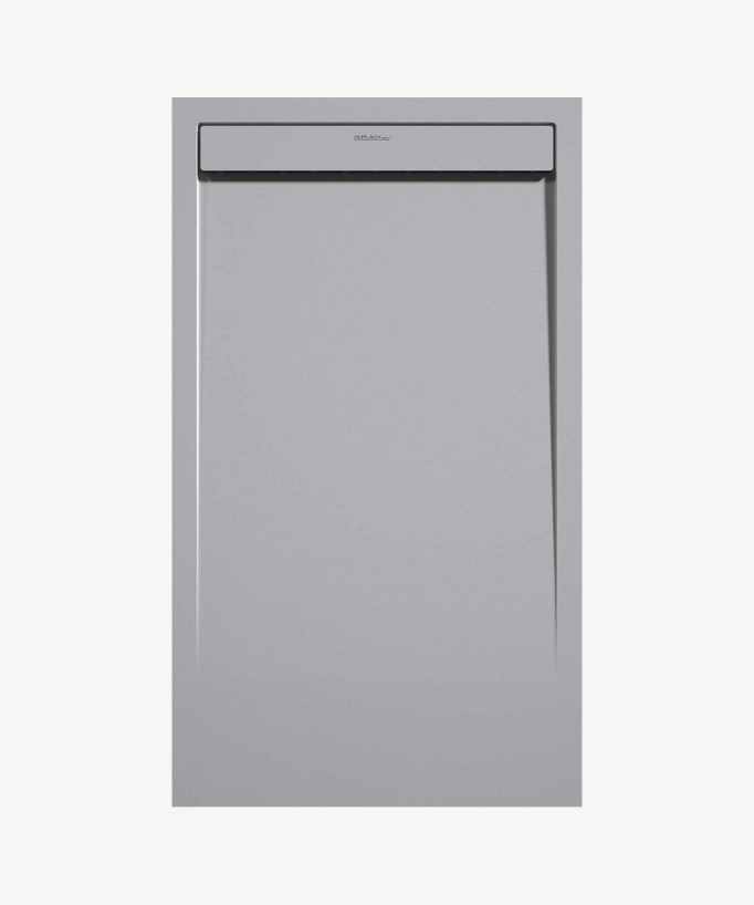 Duschwanne Lichtgrau (RAL 7035), Glatt-Finish Stone SMART, farblich passender Ablaufrost