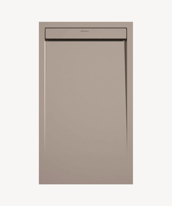 Duschwanne Sandfarben, Glatt-Finish Stone SMART, farblich passender Ablaufrost