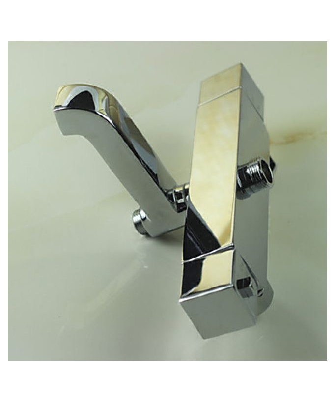 Thermostat-Dusch- und Wannenarmatur mit Edelstahl-Kopfbrause