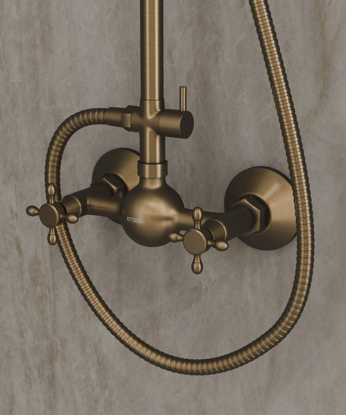Duschsäule mit Mischbatterie im Antikstil – Bronze-Finish Rome