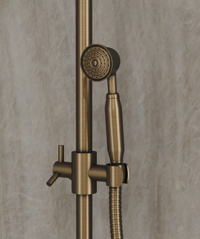 Duschsäule mit Mischbatterie im Antikstil – Bronze-Finish Rome