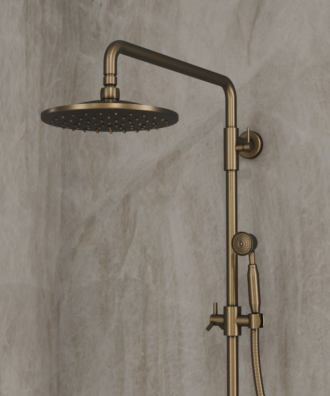 Duschsäule mit Mischbatterie im Antikstil – Bronze-Finish Rome