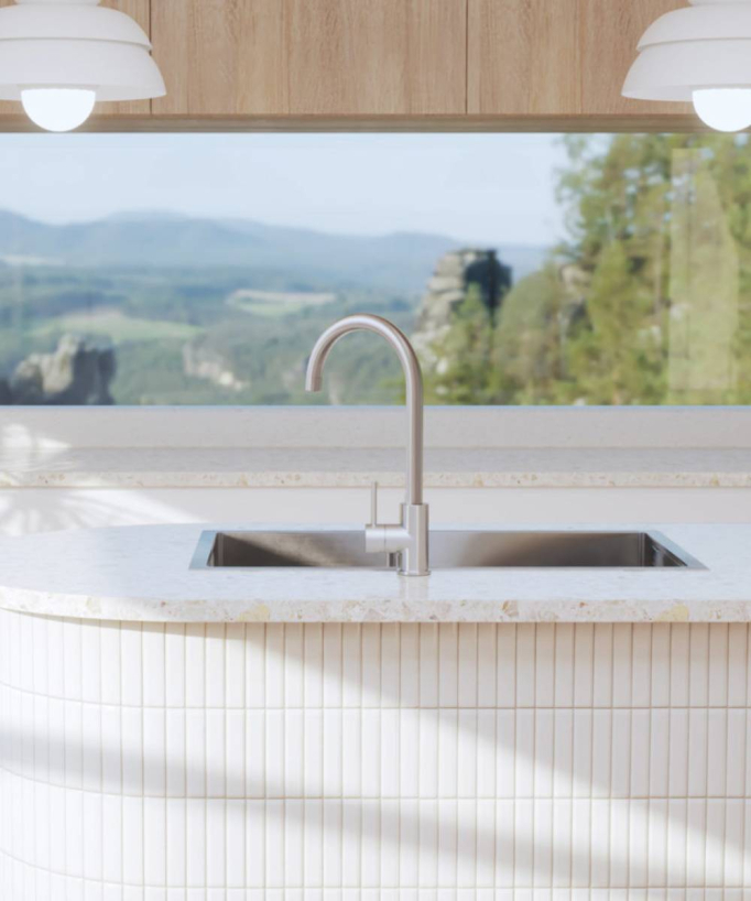 Küchenspüle Doppelbecken 760 mm – Edelstahl – Jaboty