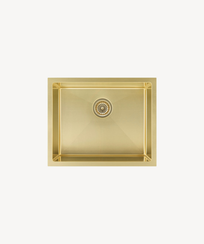 Einbauspüle 550 mm – gebürstetes Messing – Ohia