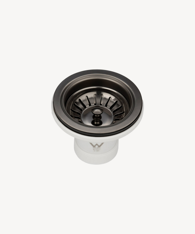 Doppelspülbecken 855 mm – gebürstetes Gun Metal – Tilia