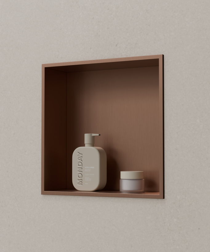 Einbaunische für Badezimmer - Gebürstetes Roségold