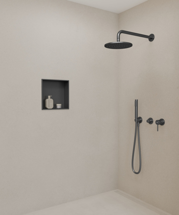 Wandnische Bad – Gun Metal