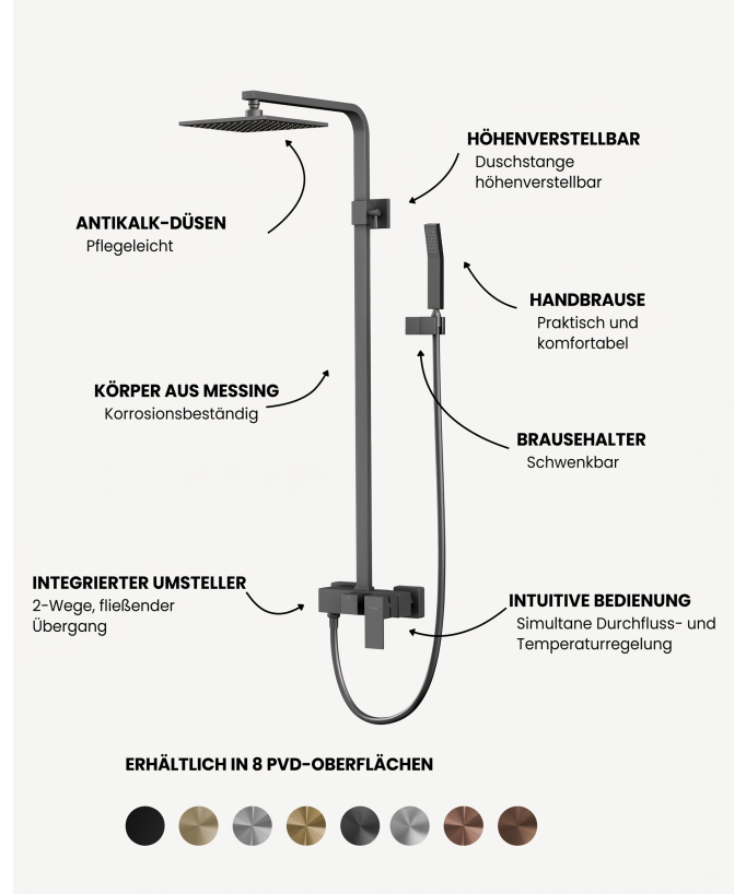 Duschsäule mit Einhebelmischer - Sirius