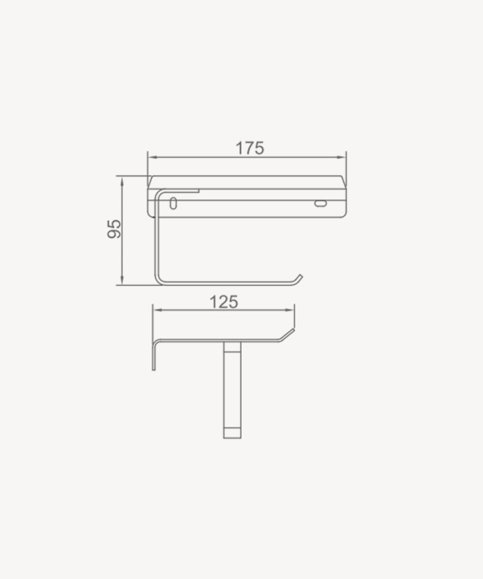 WC-Papierhalter zur Wandmontage – Corbeau
