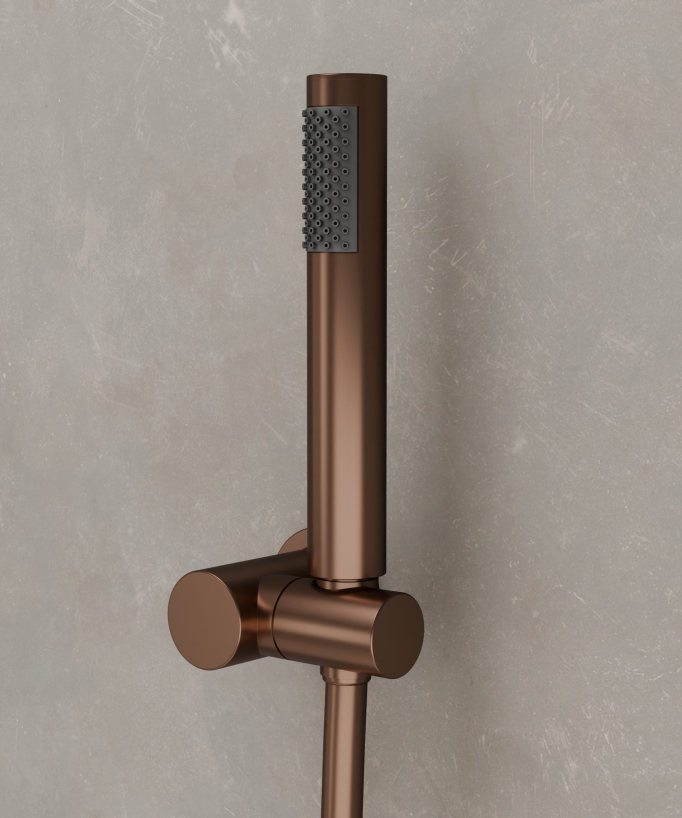 Wand-Duschsäule mit Mischer Roségold gebürstet – Leros