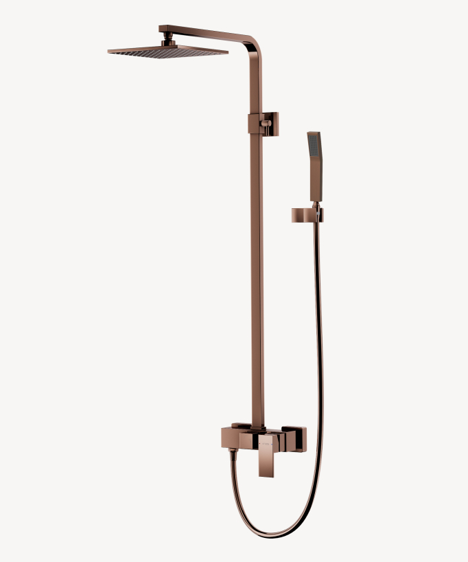Duschsäule mit Einhebelmischer Roségold - Sirius