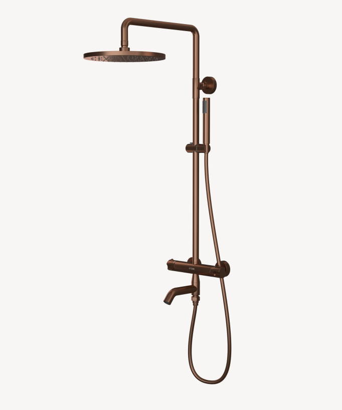 Thermostatische Wannen-Duschsäule mit Verbrühschutz - Corbeau