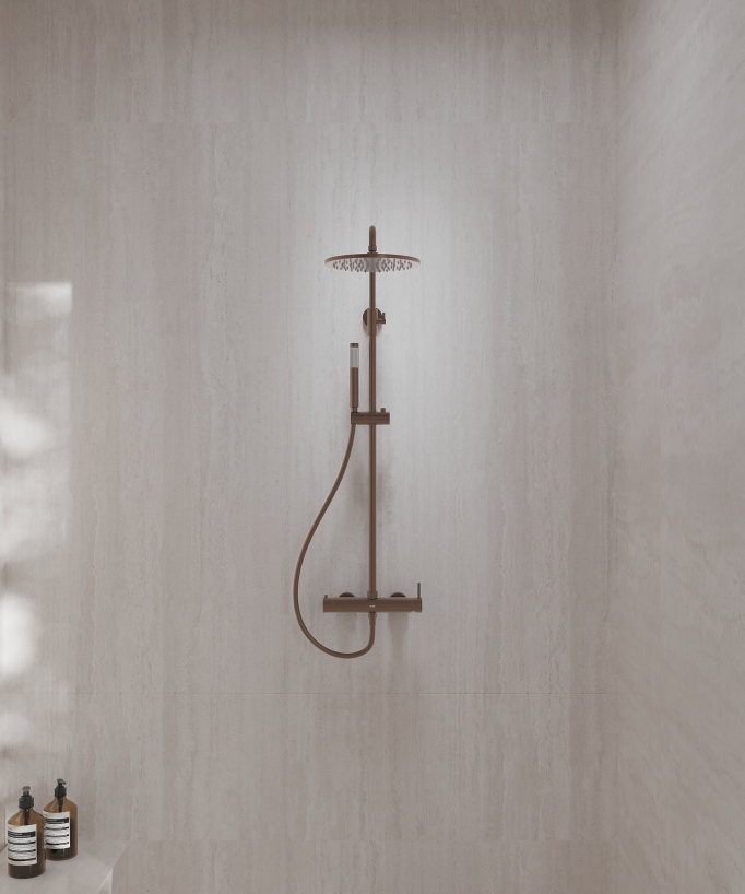 Duschsäule mit Wandarmatur, mechanisch – Corbeau