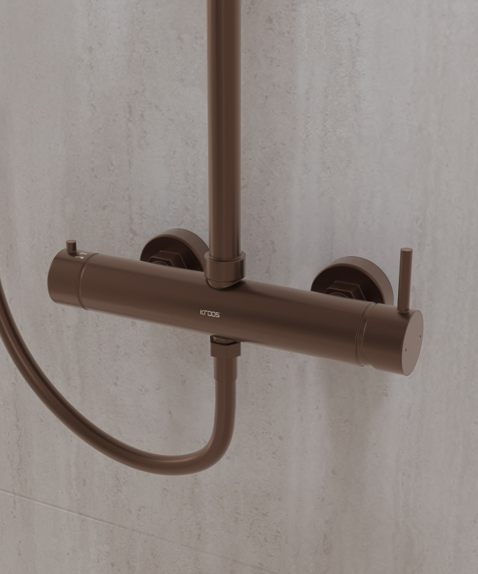 Duschsäule mit Wandarmatur, mechanisch – Corbeau