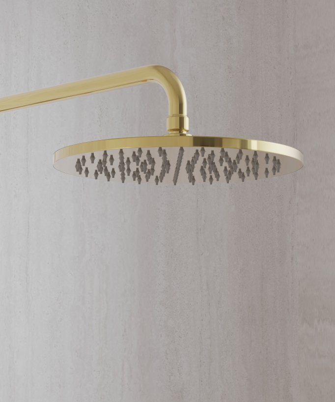 Duschsäule mit mechanischer Mischbatterie Wandmontage Gold - Corbeau