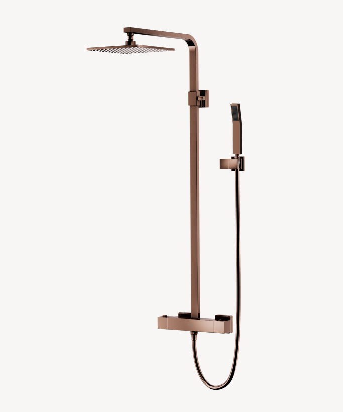 Thermostatische Duschsäule Roségold modern - Sirius