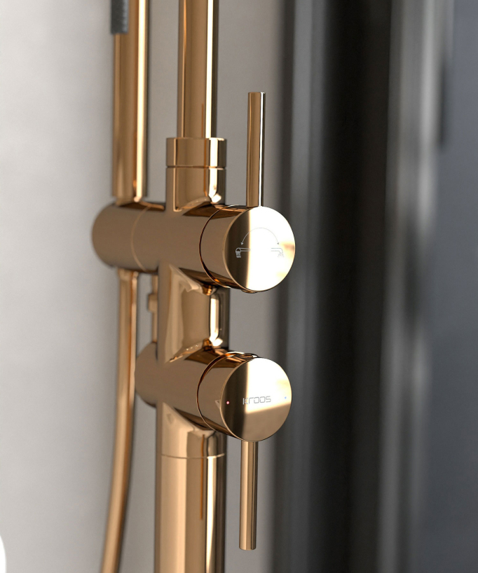 Stand-Badewannenarmatur Rosegold - Corbeau