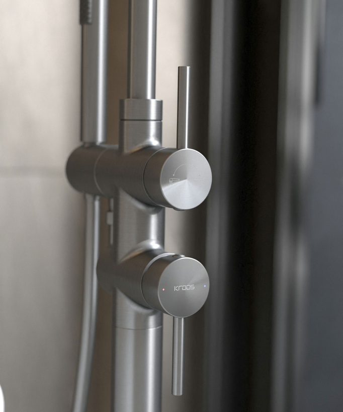 Stand-Badewannenarmatur Gun Metal – Corbeau