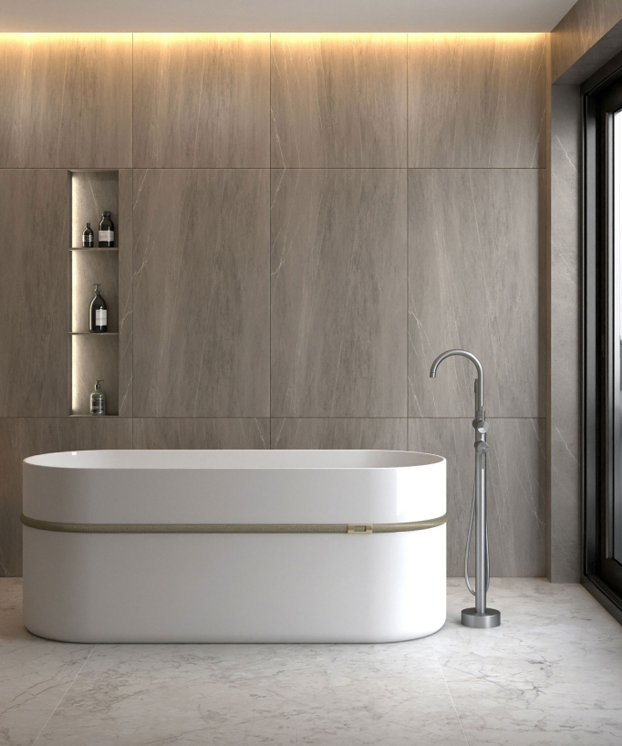 Stand-Badewannenarmatur Gun Metal – Corbeau