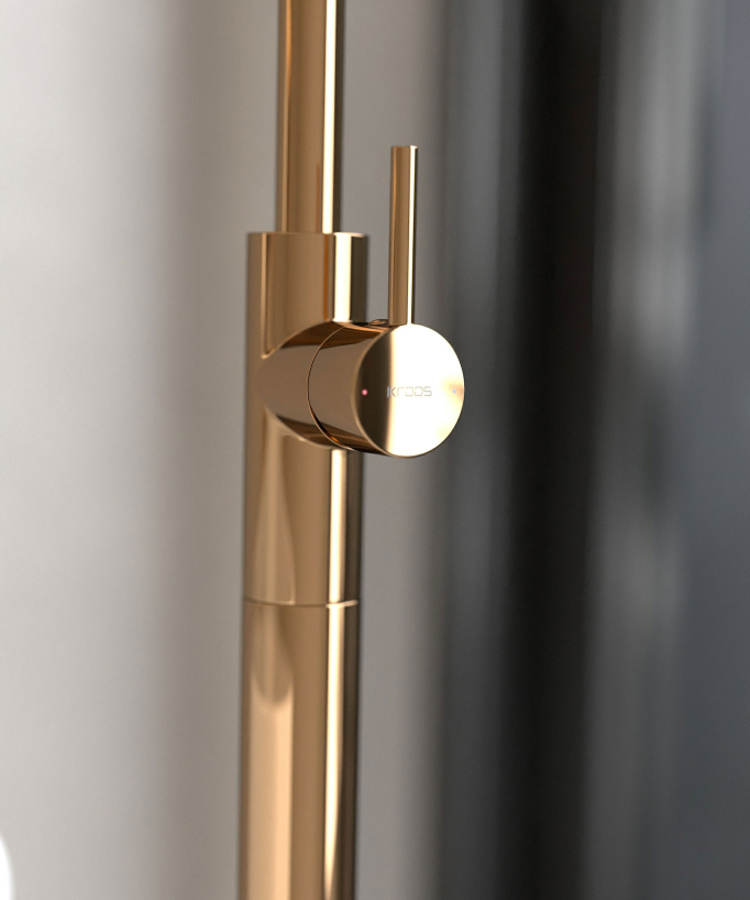 Einhebel-Badewannenarmatur Standmodell Rosegold - Corbeau