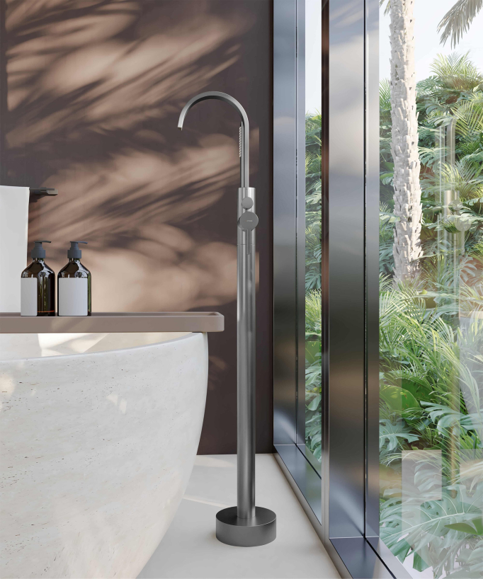 Standarmatur für Badewanne & Dusche, Gun Metal - Fiumina
