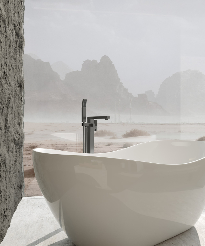 Standarmatur Badewanne Einhebelmischer Gun Metal - Sirius