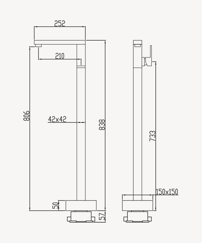Sirius Einhebel-Waschtischarmatur Schwarz – Säule