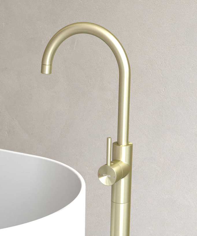 Standarmaturen-Badewannenmischer gebürstetes Gold – Corbeau