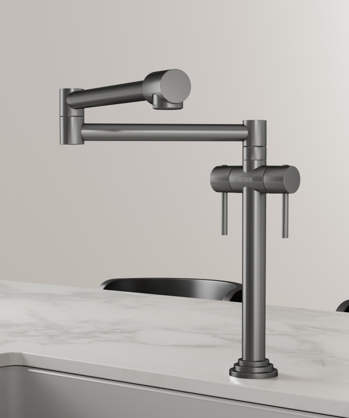 Küchenarmatur im Retro-Stil – Gebürstetes Nickel