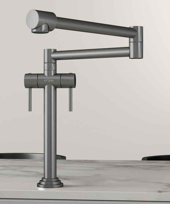 Küchenarmatur im Retro-Stil – Gebürstetes Nickel
