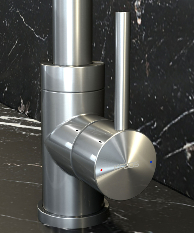 Küchenarmatur Nickel gebürstet - Corbeau