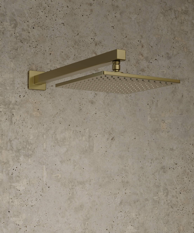 Unterputz-Thermostat-Duschsäule gebürstetes Gold - Sirius