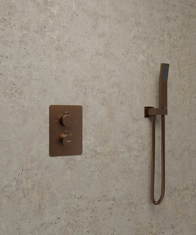 Unterputz-Duschsystem Thermostat Gebürstetes Roségold - Sirius