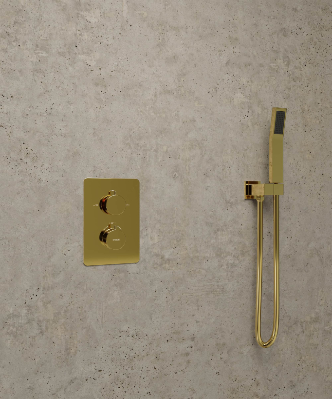 Unterputz-Duschsystem Thermostat Gold - Sirius