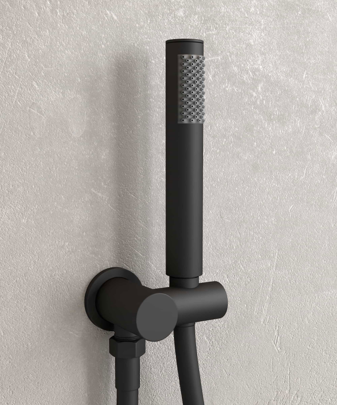 Unterputz-Duschsystem Thermostat Regendusche Antikalk Schwarz – Corbeau