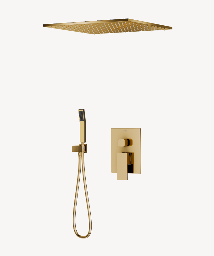 Deckenintegriertes Regendusche-System Gold - Sirius